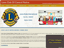 Tablet Screenshot of lionsclubofcentralmadras.org